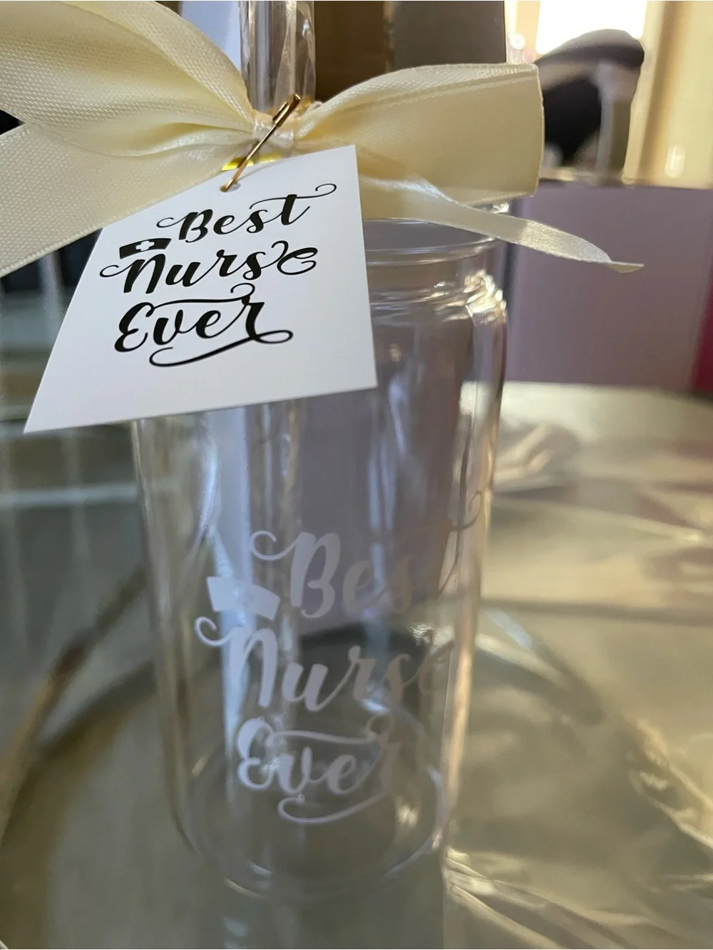 'Best Nurse Ever' Tumbler with Straw